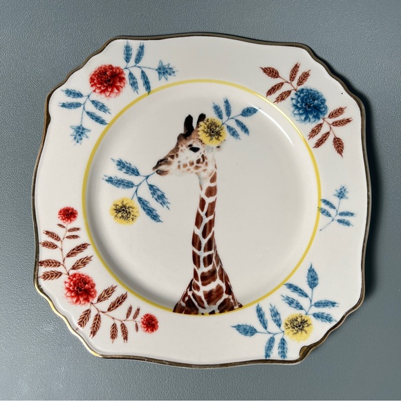 Anthropologie Lou Rota Mother Nature Giraffe Dessert Plate - Picture 1 of 2